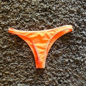Brazilian Cut Orange Bathing Suit Bottoms